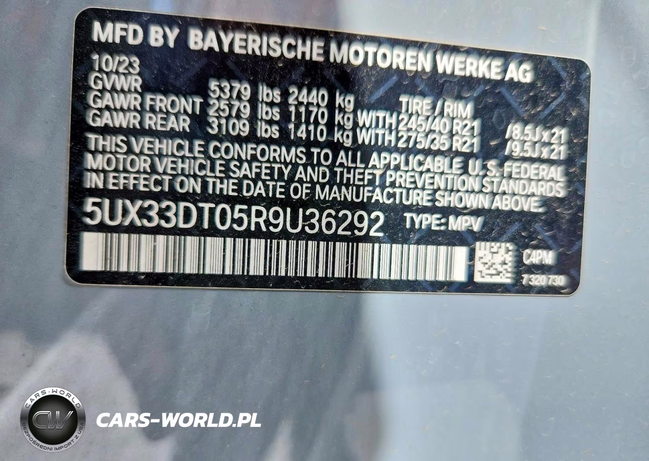 2024 BMW X4 xDrive30I VIN:5UX33DT05R9U36292 - 14