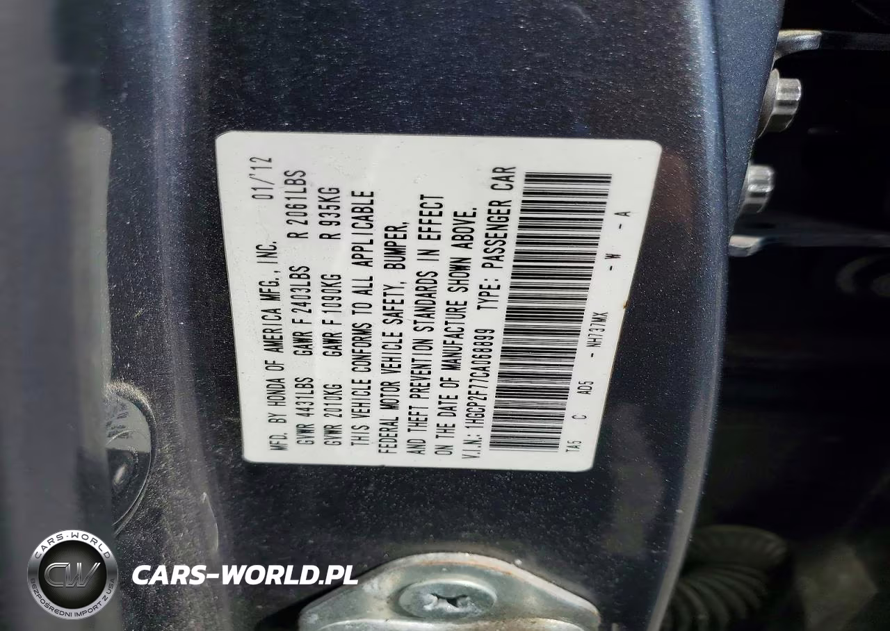 2012 Honda Accord Ex VIN:1HGCP2F77CA068899 - 13