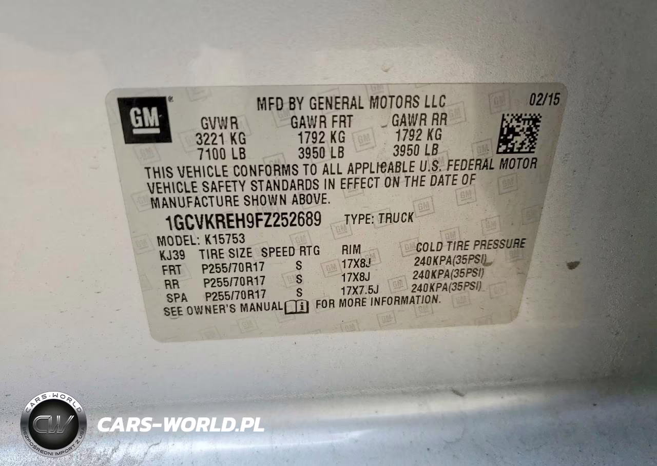 2015 Chevrolet Silverado K1500 Lt VIN:1GCVKREH9FZ252689 - 12