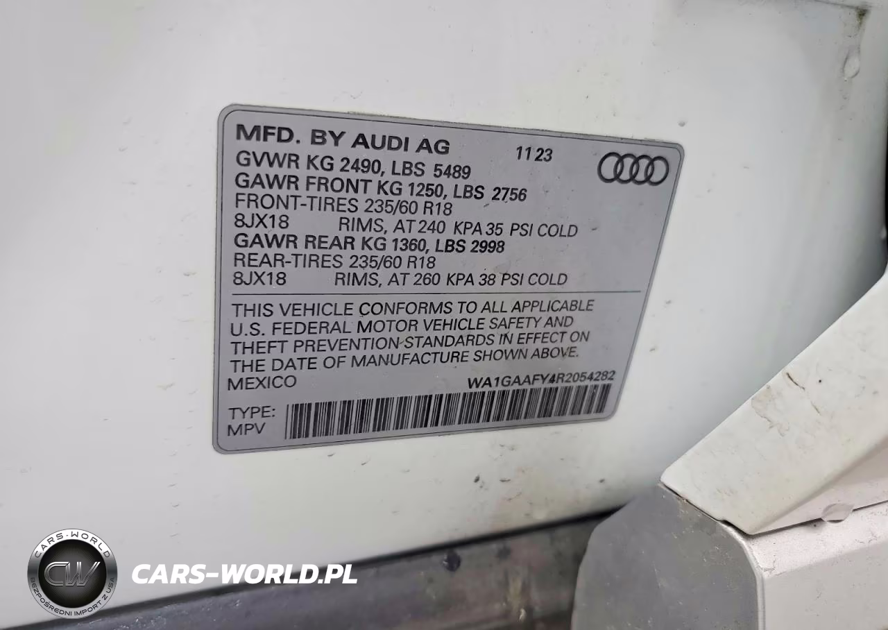 2024 Audi Q5 Premium 45 VIN:WA1GAAFY4R2054282 - 13
