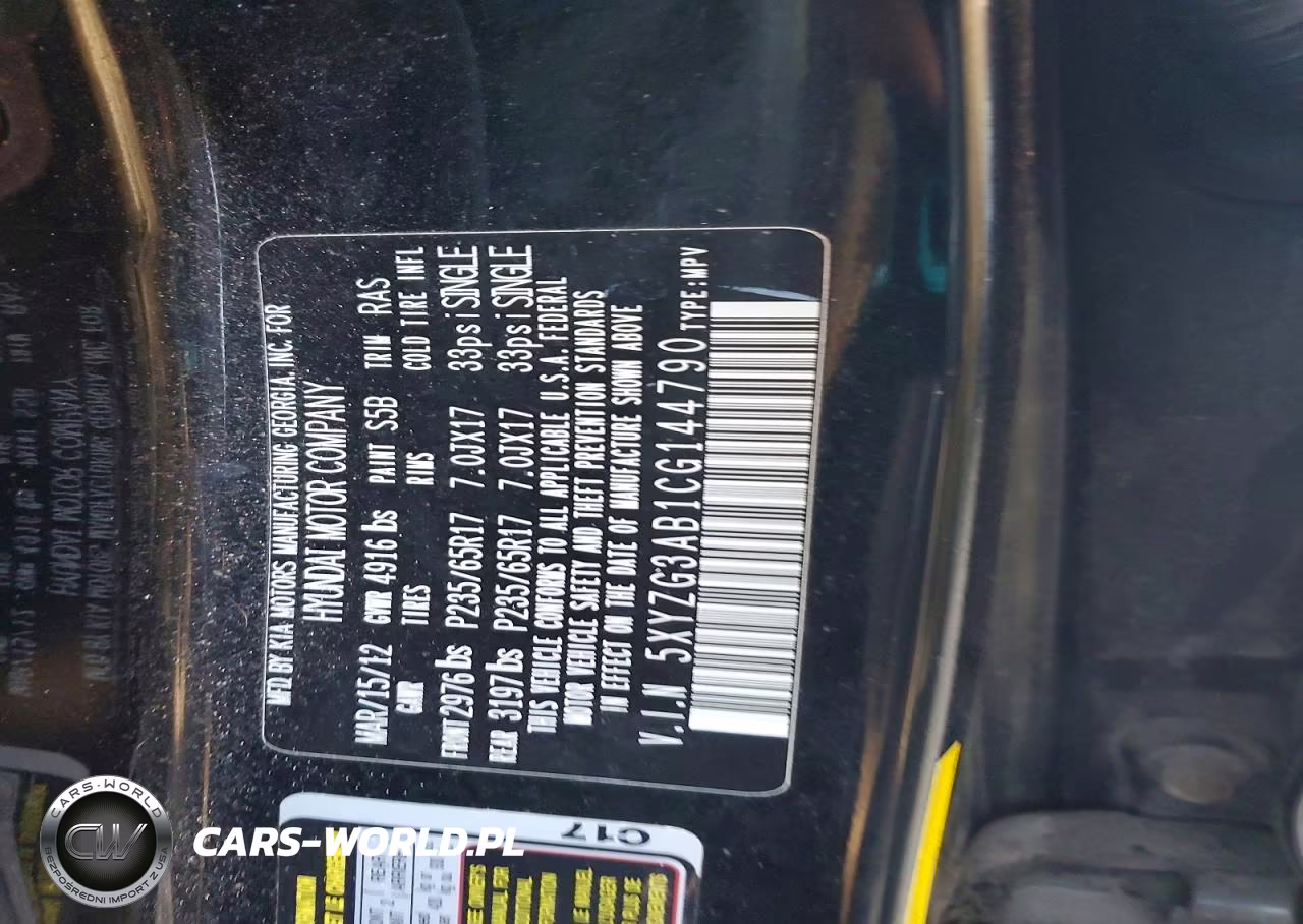 2012 Hyundai Santa Fe Gls VIN:5XYZG3AB1CG144790 - 13