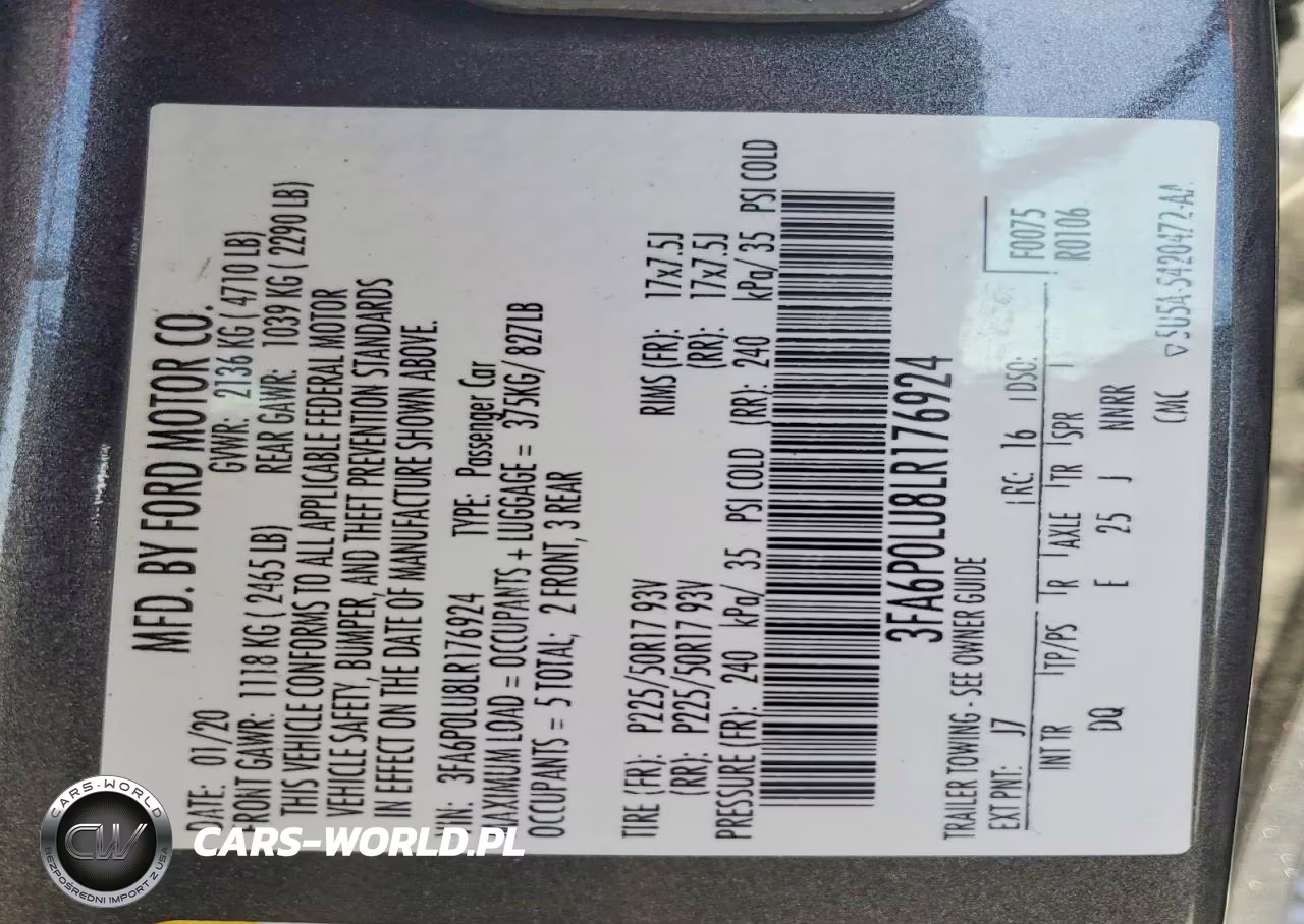 2020 Ford Fusion Se VIN:3FA6P0LU8LR176924 - 13