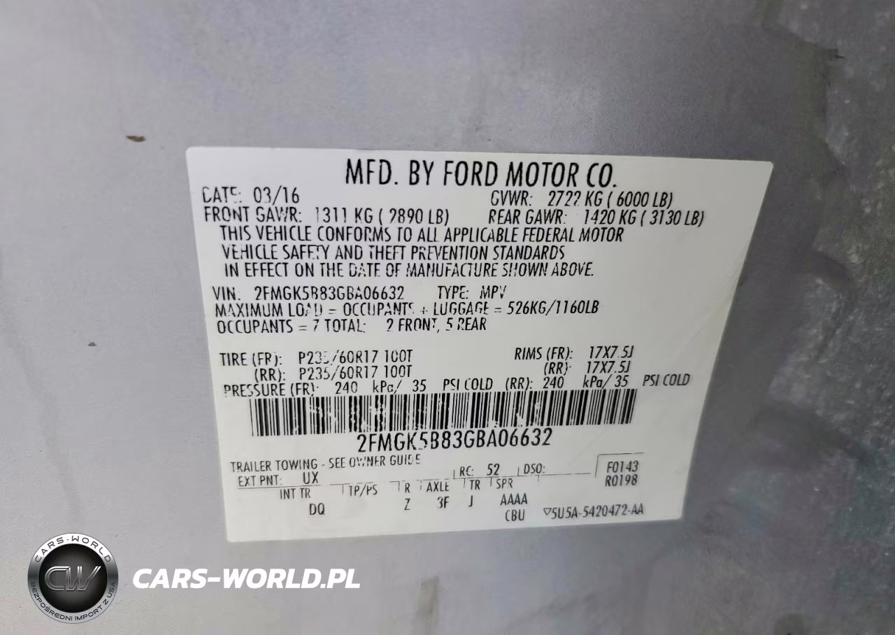 2016 Ford Flex Se VIN:2FMGK5B83GBA06632 - 12