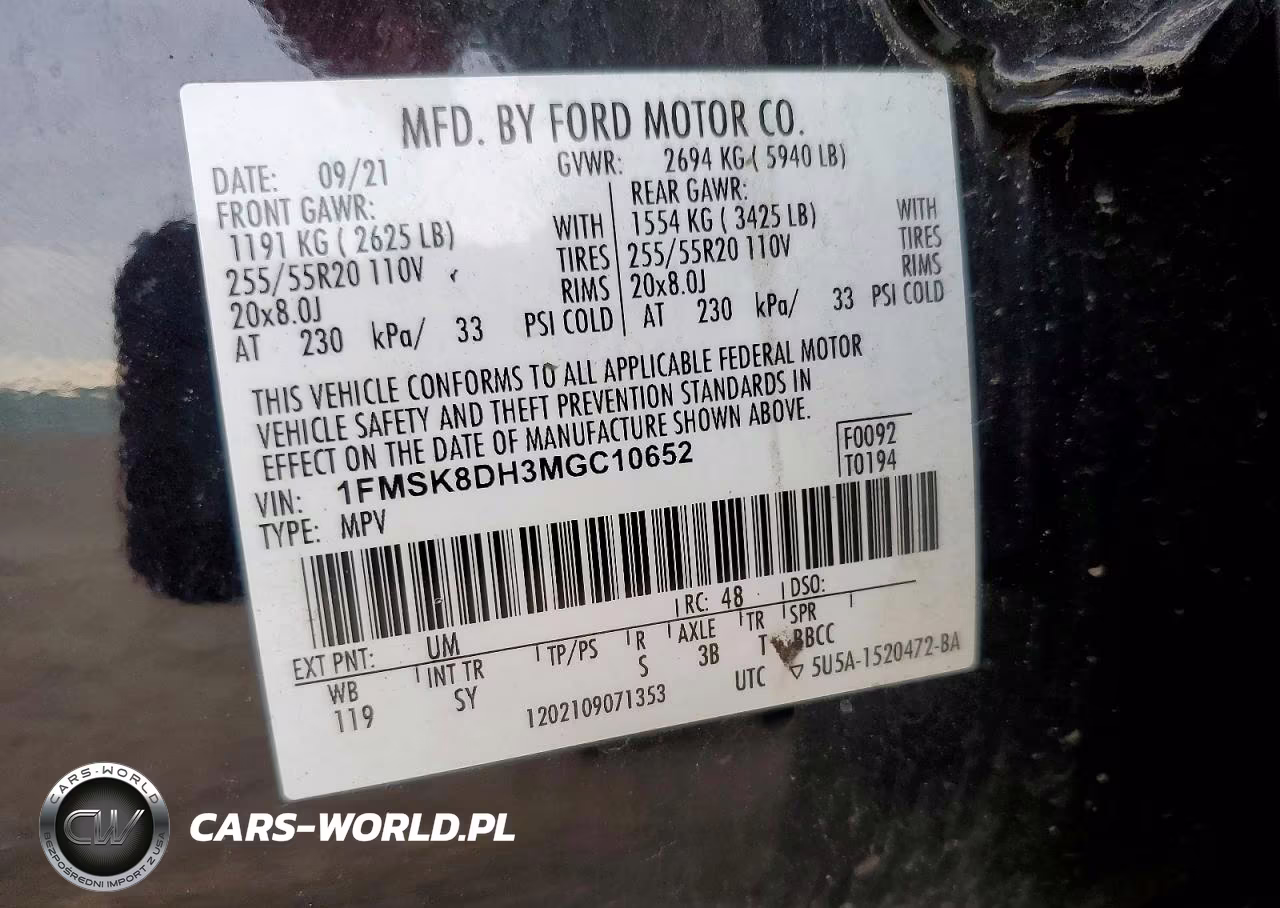 2021 Ford Explorer Xlt VIN:1FMSK8DH3MGC10652 - 13
