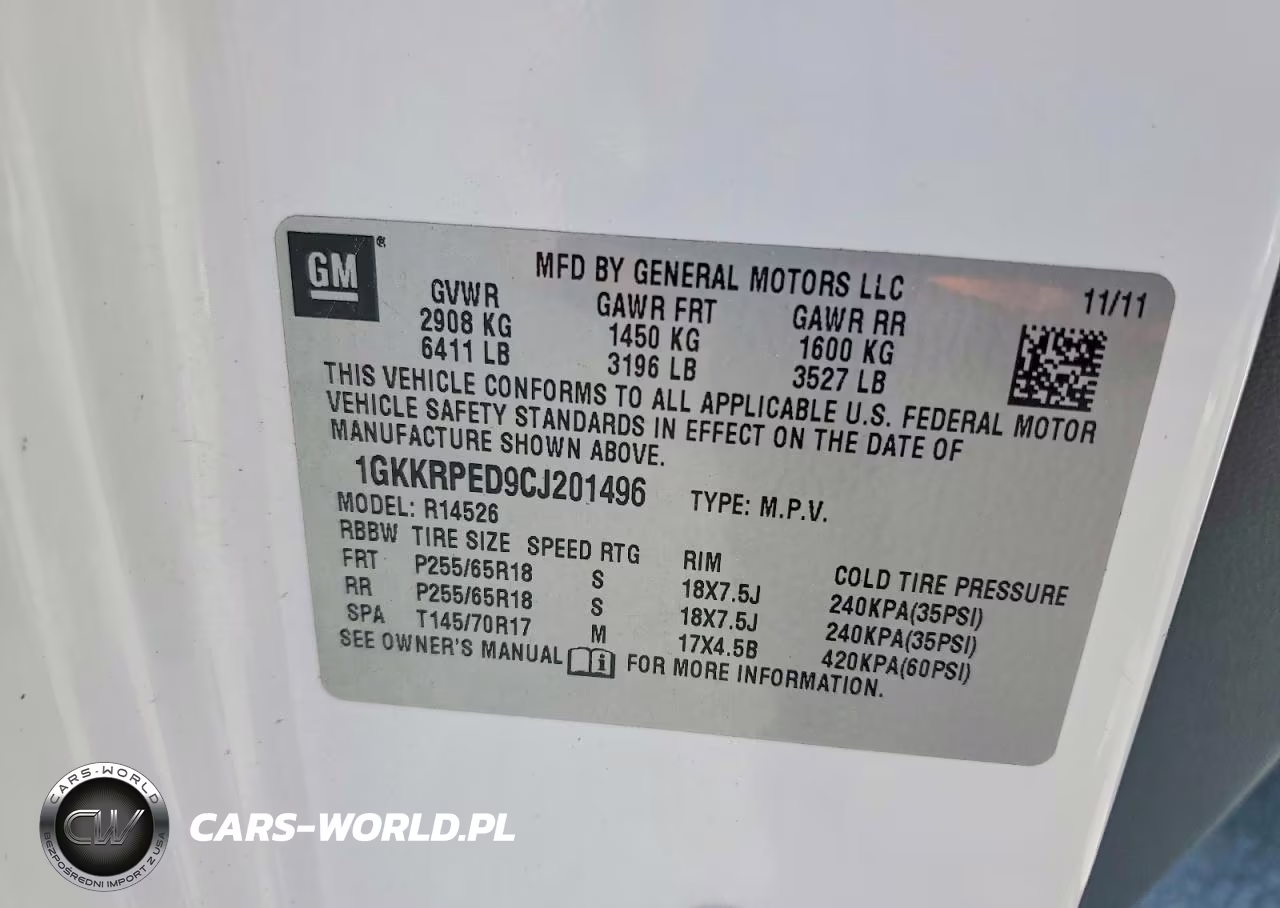2012 GMC Acadia Sle VIN:1GKKRPED9CJ201496 - 13