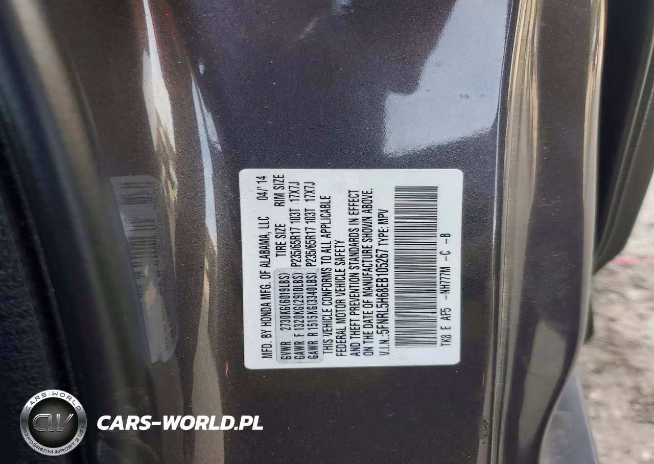 2014 Honda Odyssey Exl VIN:5FNRL5H68EB105267 - 13