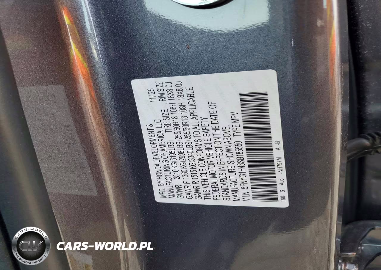 2025 Honda Pilot Exl VIN:5FNYG1H43SB185550 - 13