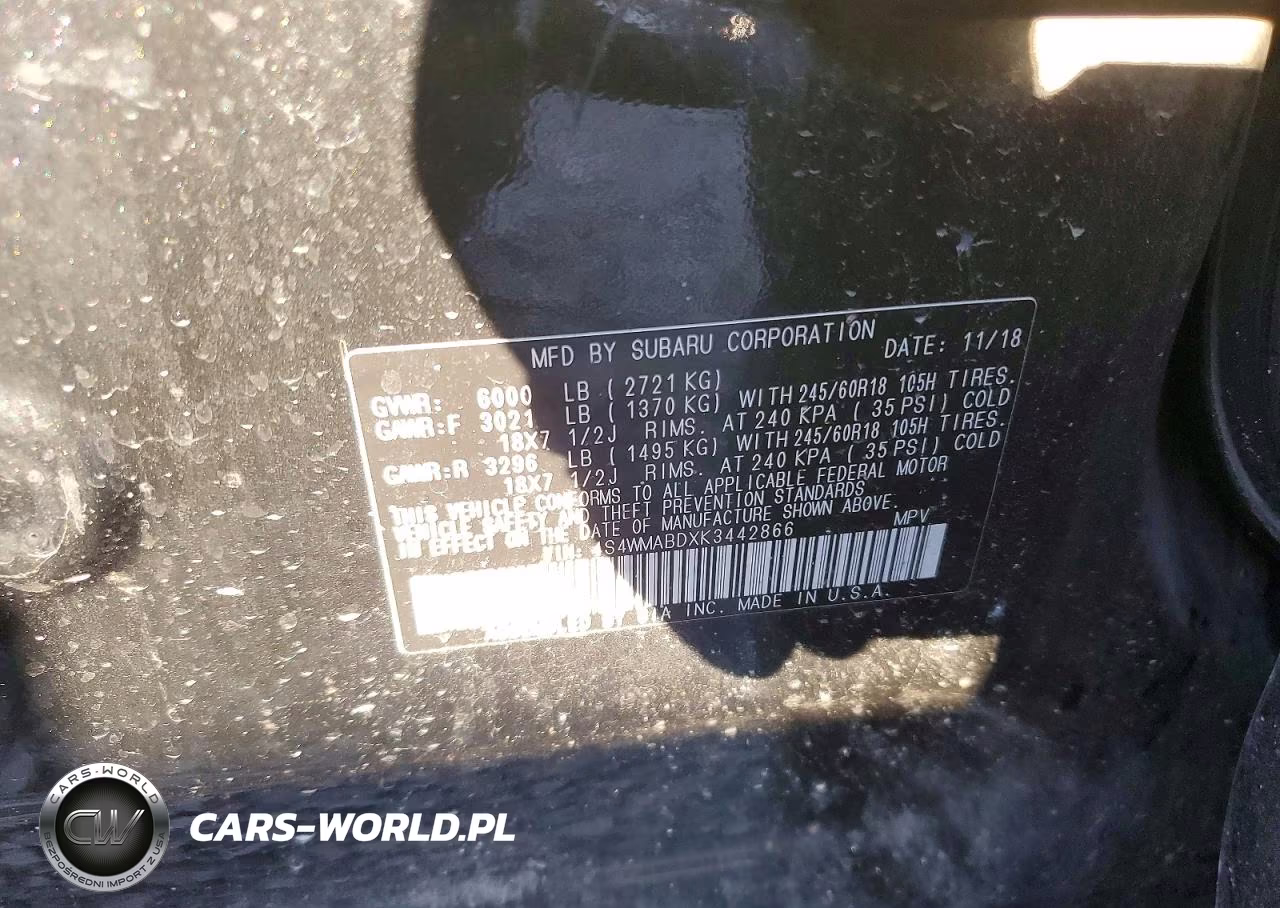 2019 Subaru Ascent Premium VIN:4S4WMABDXK3442866 - 13