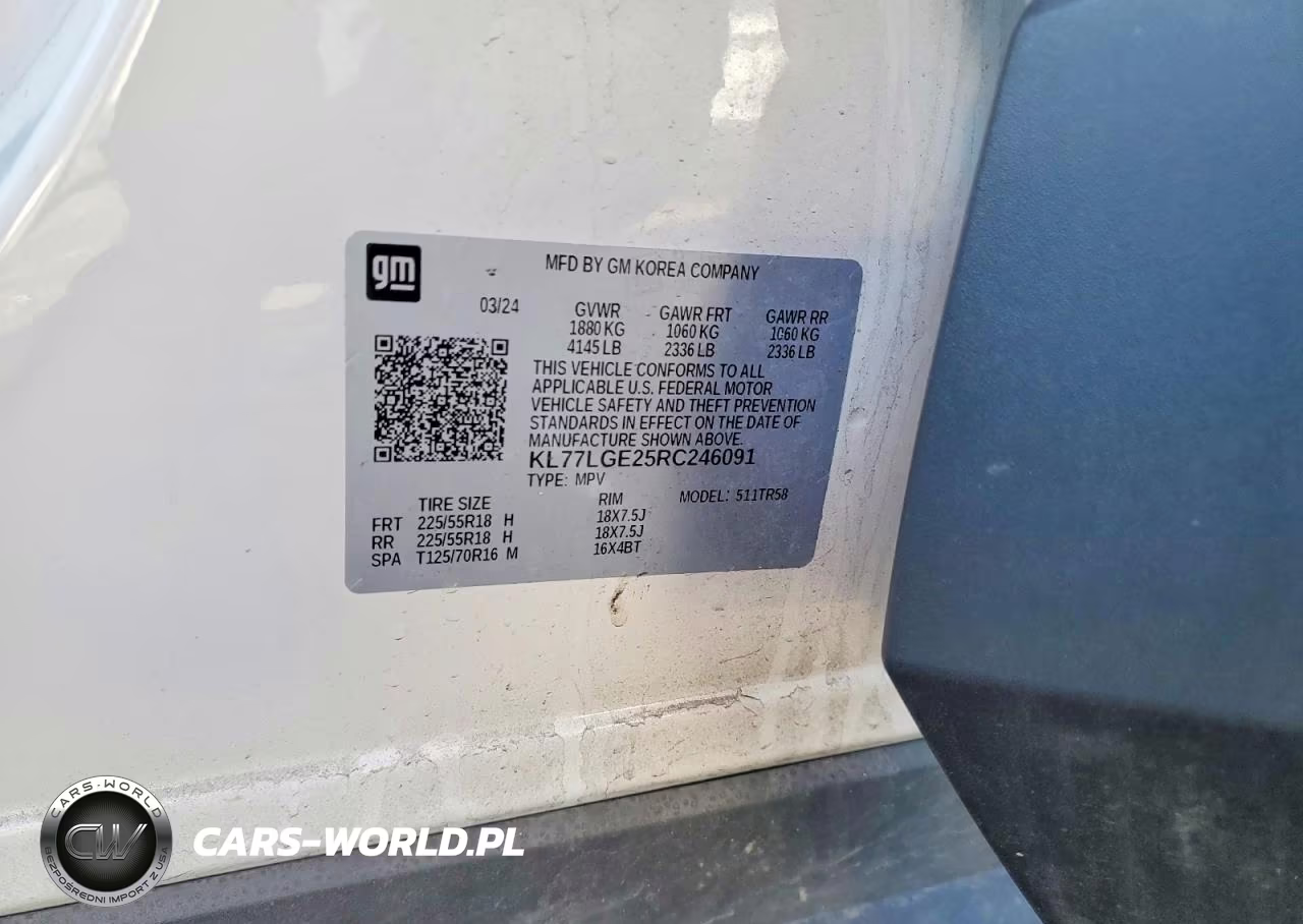 2024 Chevrolet Trax 1Rs VIN:KL77LGE25RC246091 - 12