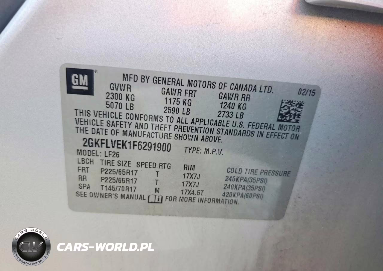 2015 GMC Terrain Sle VIN:2GKFLVEK1F6291900 - 13