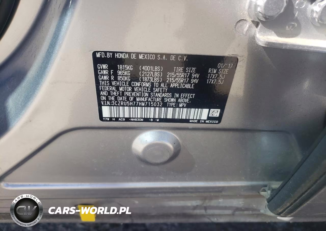 2017 Honda Hr-V Exl VIN:3CZRU5H77HM715032 - 14