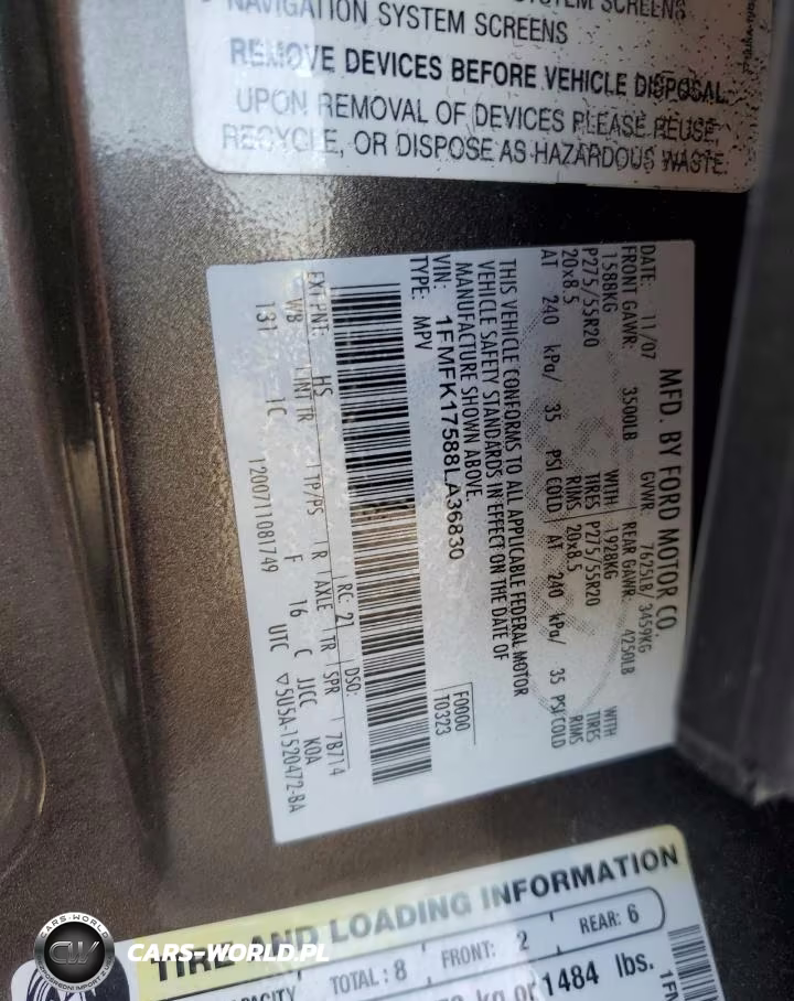 2008 Ford Expedition El Eddie Bauer VIN:1FMFK17588LA36830 - 13
