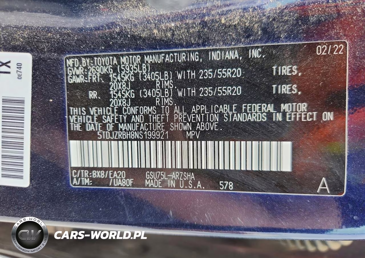 2022 Toyota Highlander Xse VIN:5TDJZRBH8NS199921 - 13