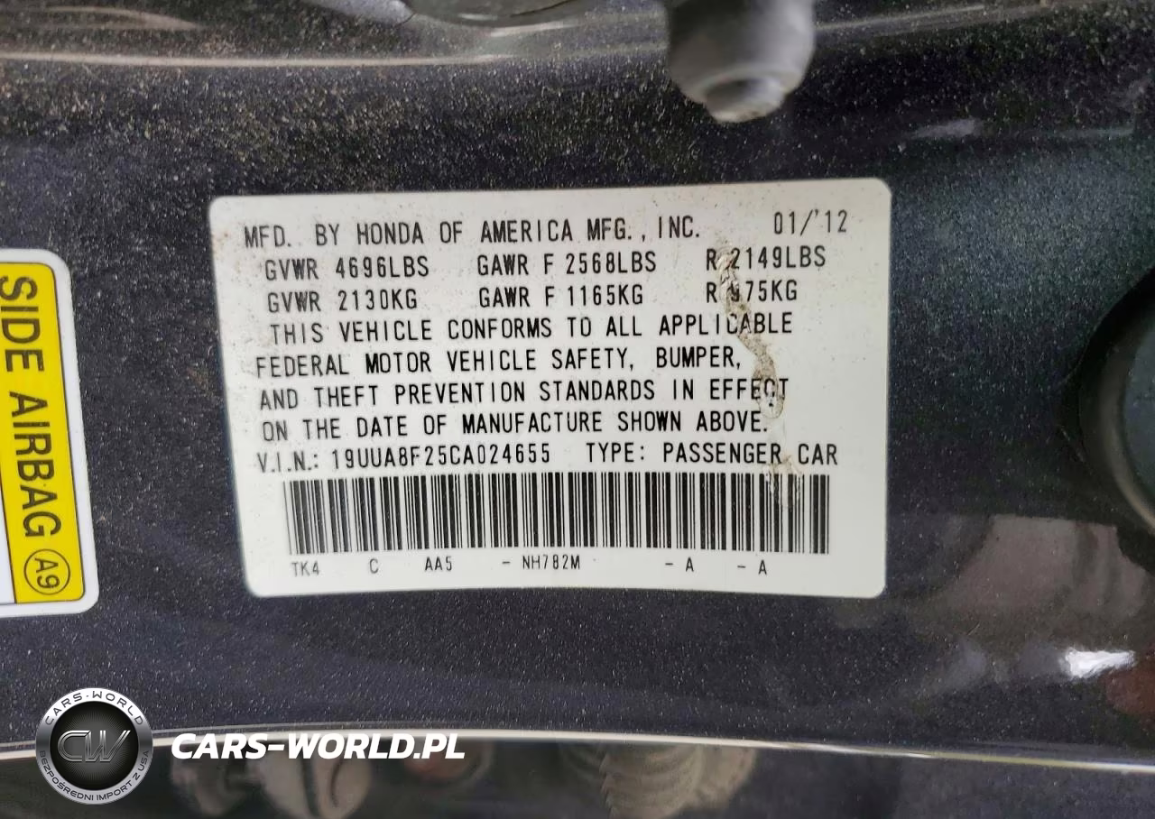 2012 Acura Tl VIN:19UUA8F25CA024655 - 12