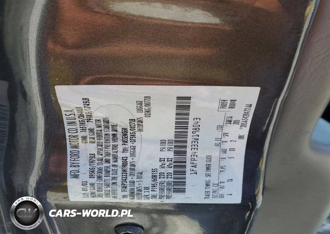 2003 Ford Focus Se Comfort VIN:1FAFP34333W198043 - 12