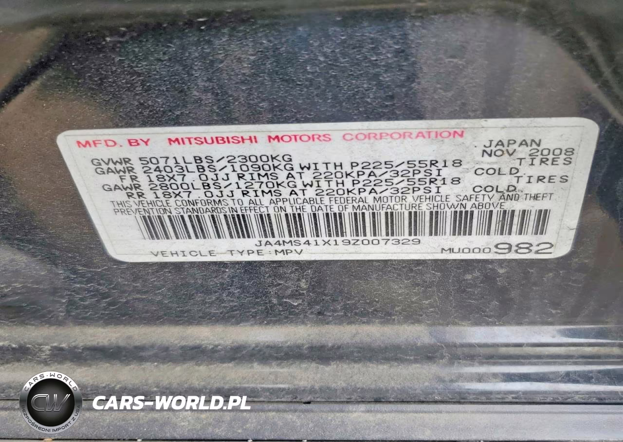 2009 Mitsubishi Outlander Xls VIN:JA4MS41X19Z007329 - 13