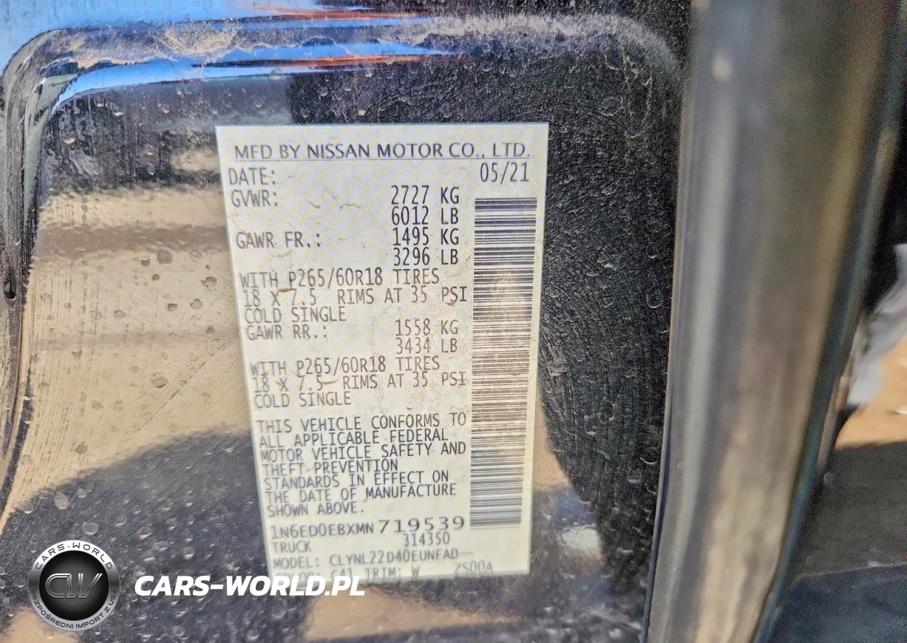2021 Nissan Frontier Sv VIN:1N6ED0EBXMN719539 - 12