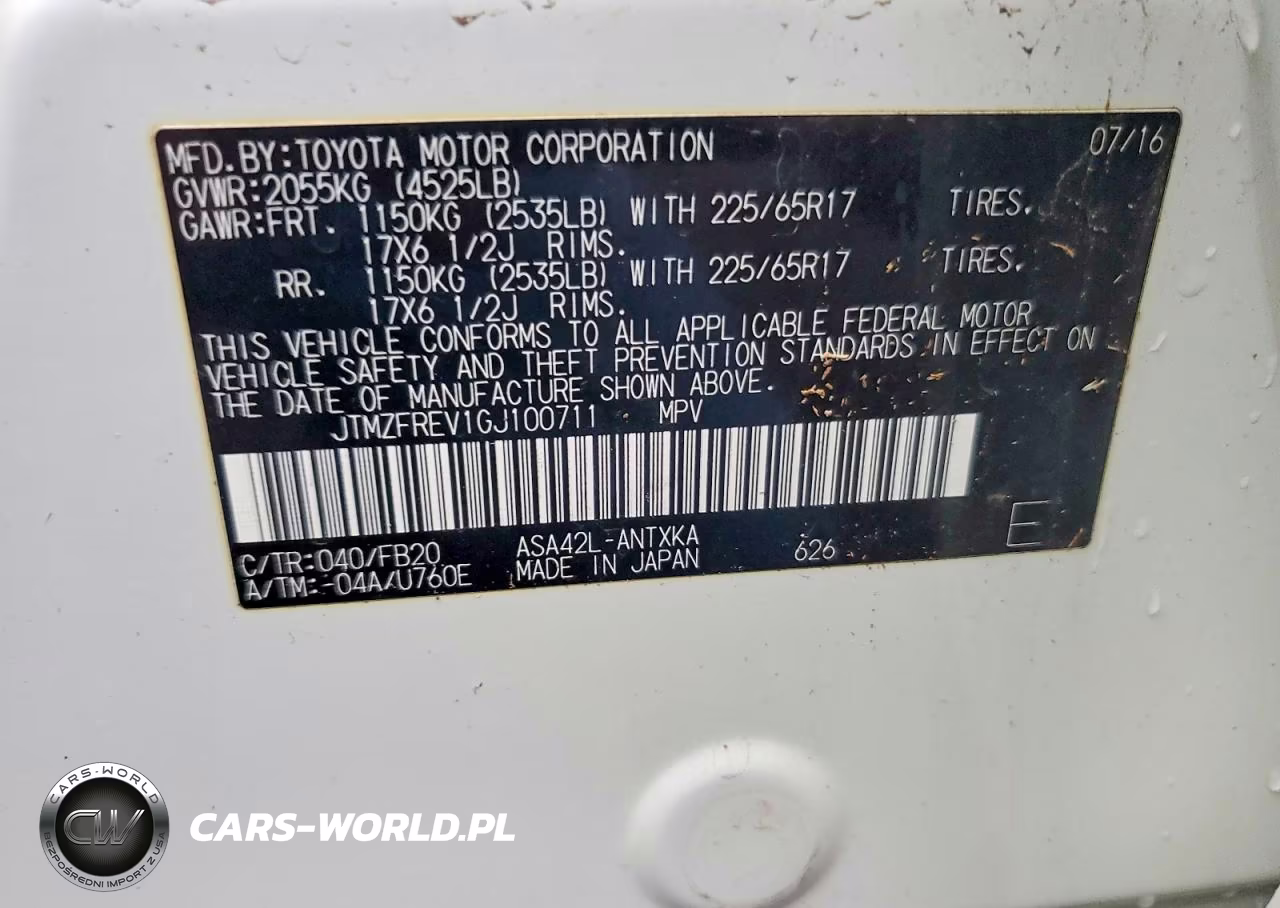 2016 Toyota Rav4 Le VIN:JTMZFREV1GJ100711 - 13