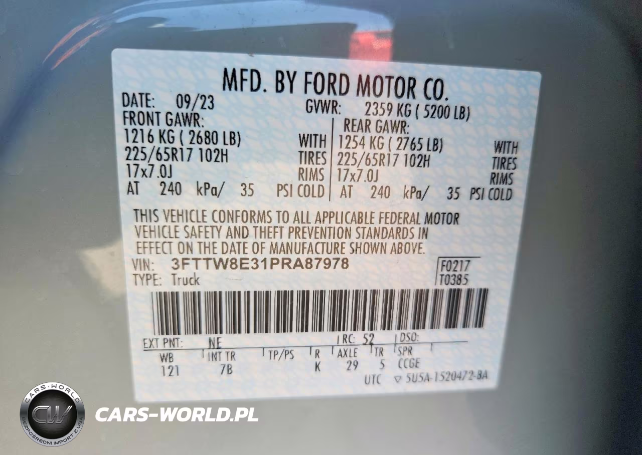 2023 Ford Maverick Xl-Xlt-Lariat VIN:3FTTW8E31PRA87978 - 13