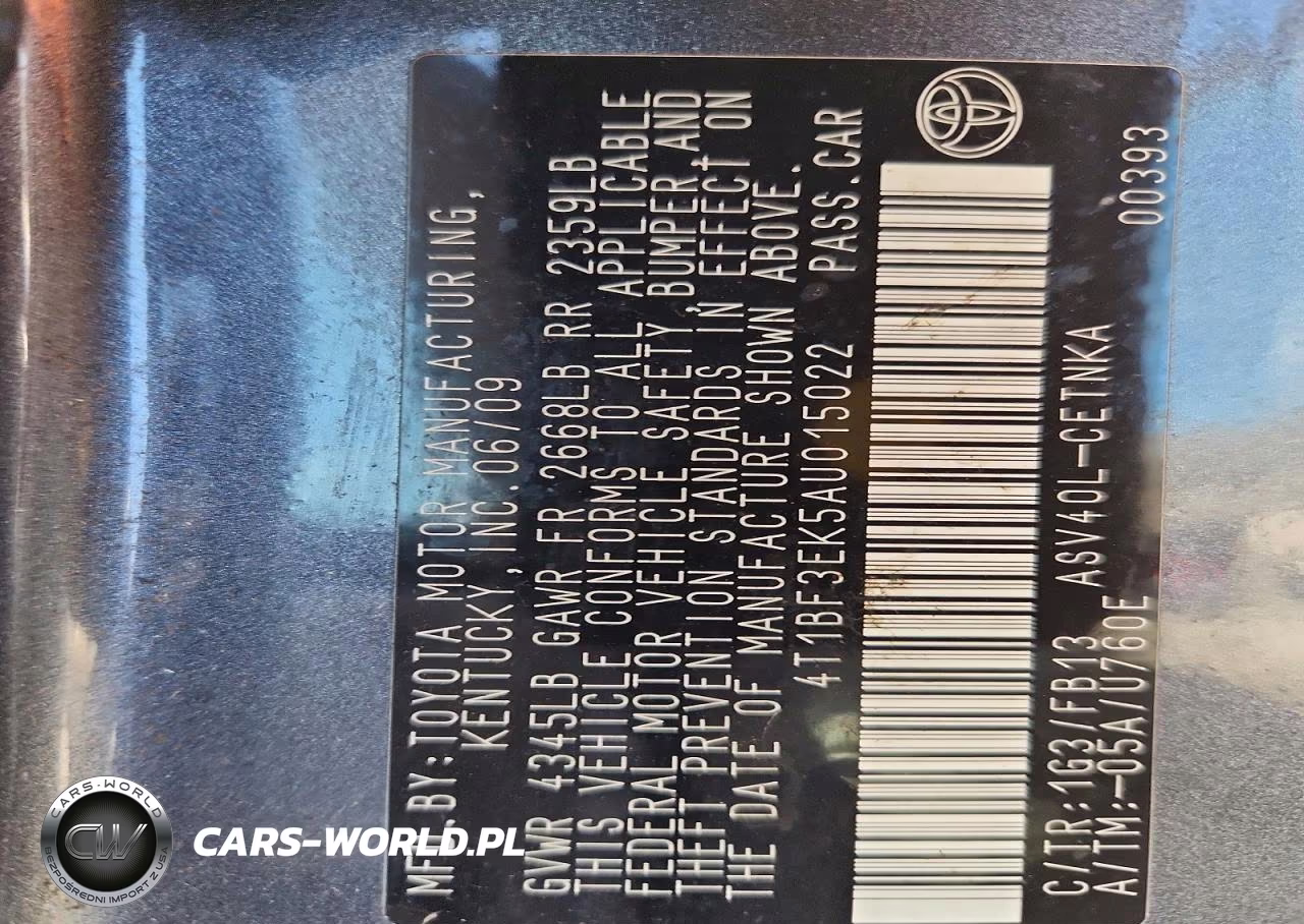 2010 Toyota Camry Le VIN:4T1BF3EK5AU015022 - 12