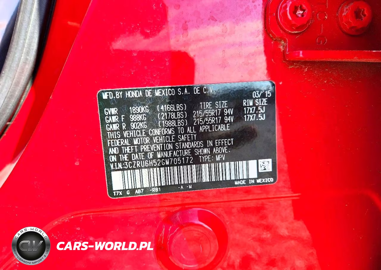 2016 Honda Hr-V Ex VIN:3CZRU6H52GM705172 - 13