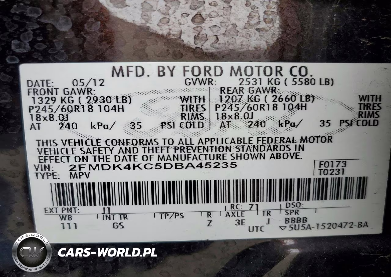 2013 Ford Edge Limited VIN:2FMDK4KC5DBA45235 - 13