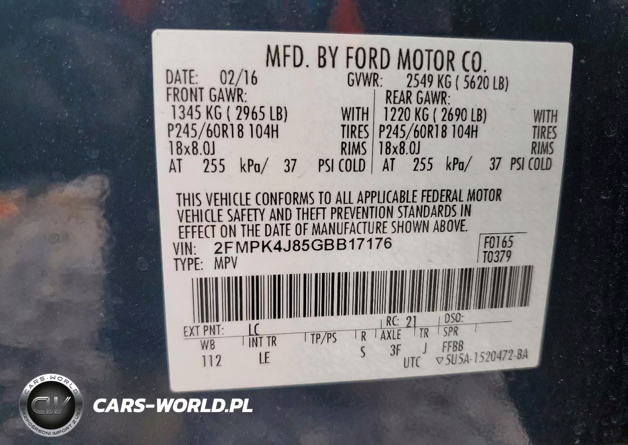 2016 Ford Edge Sel VIN:2FMPK4J85GBB17176 - 13