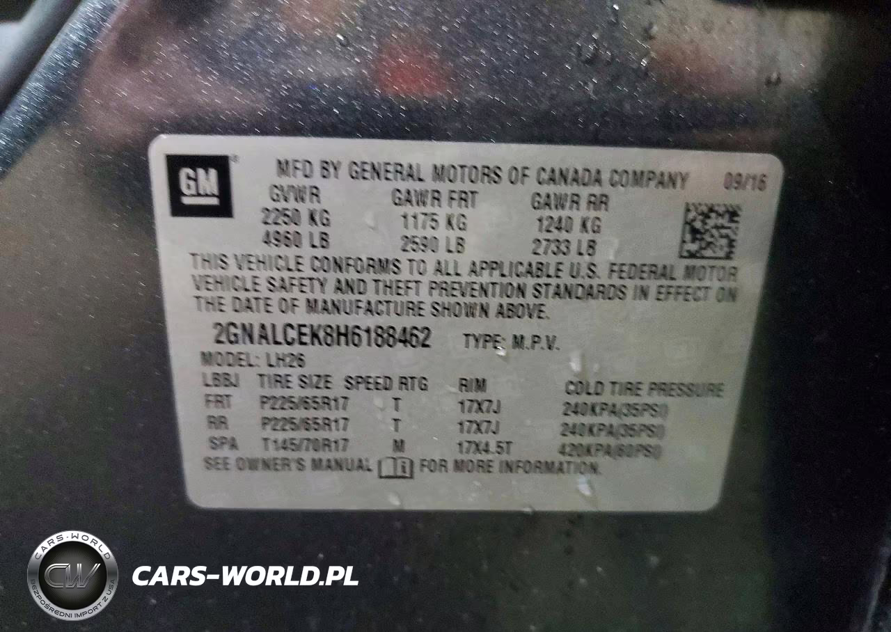 2017 Chevrolet Equinox Lt VIN:2GNALCEK8H6188462 - 13
