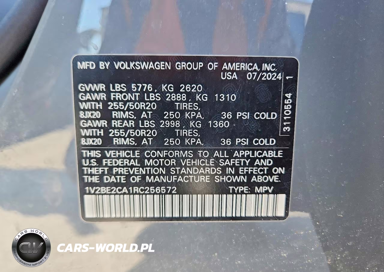 2024 Volkswagen Atlas Cross Sport Sel VIN:1V2BE2CA1RC256572 - 14