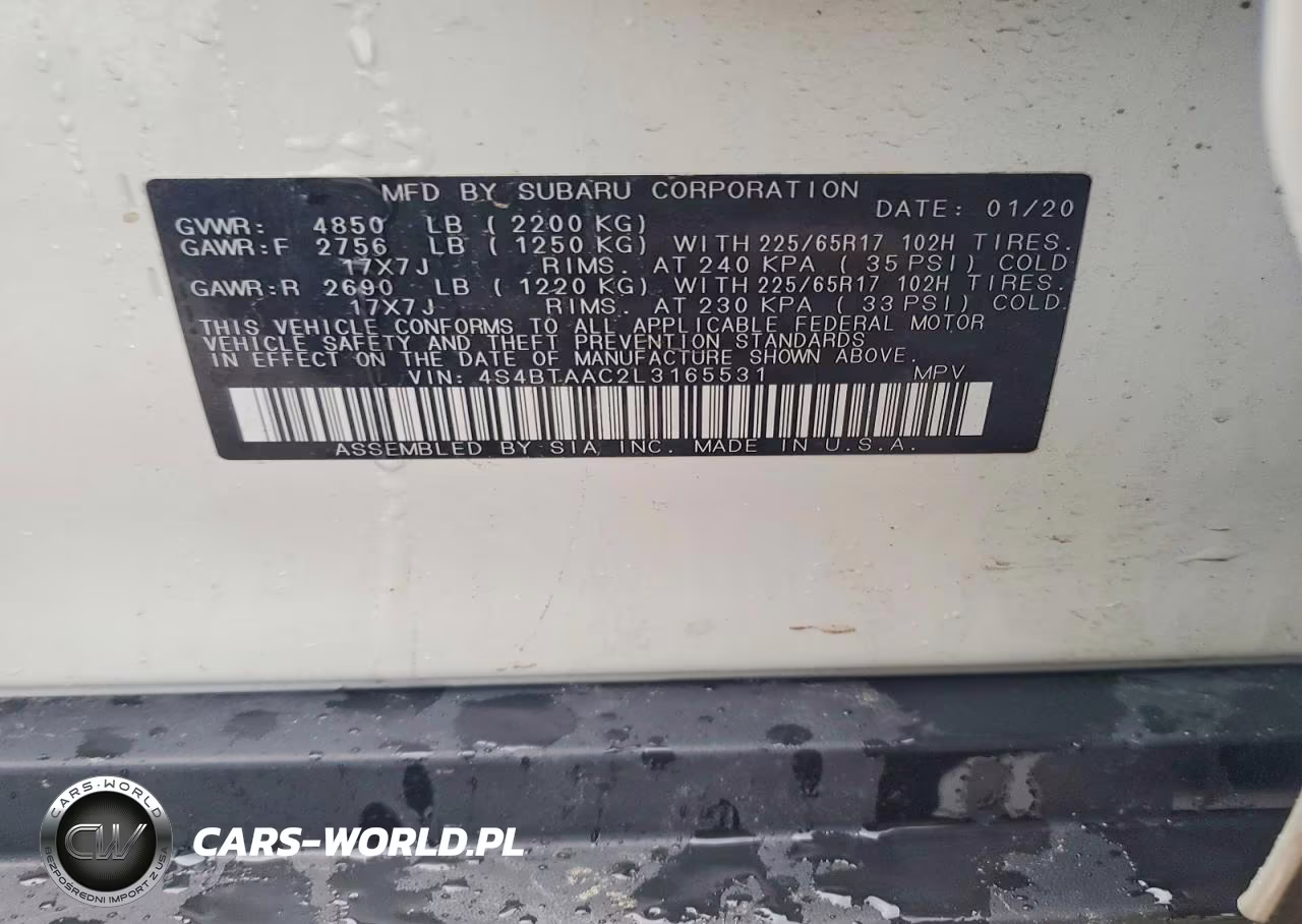 2020 Subaru Outback VIN:4S4BTAAC2L3165531 - 13