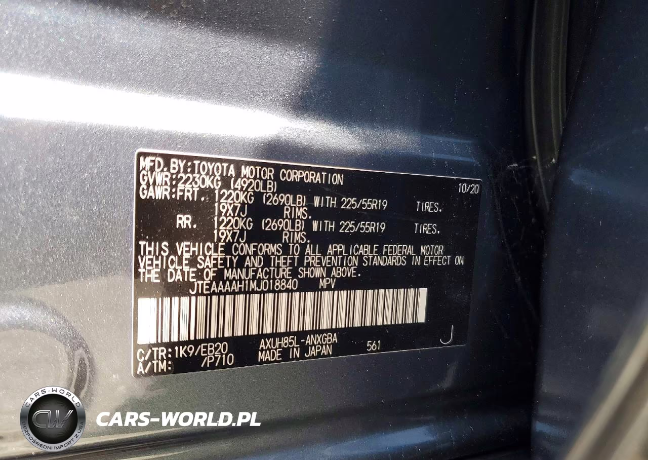 2021 Toyota Venza Xle VIN:JTEAAAAH1MJ018840 - 13