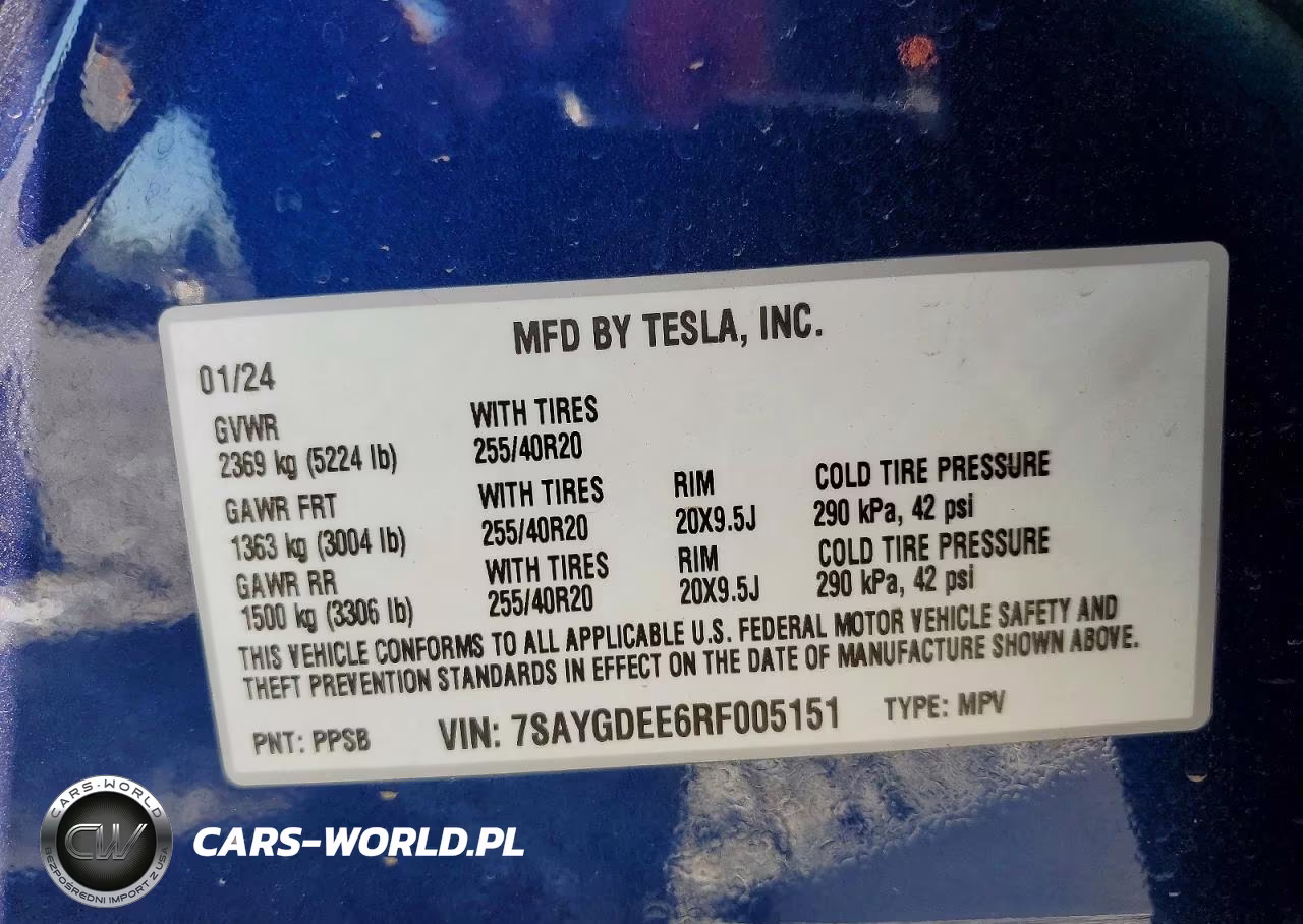 2024 Tesla Model Y VIN:7SAYGDEE6RF005151 - 13