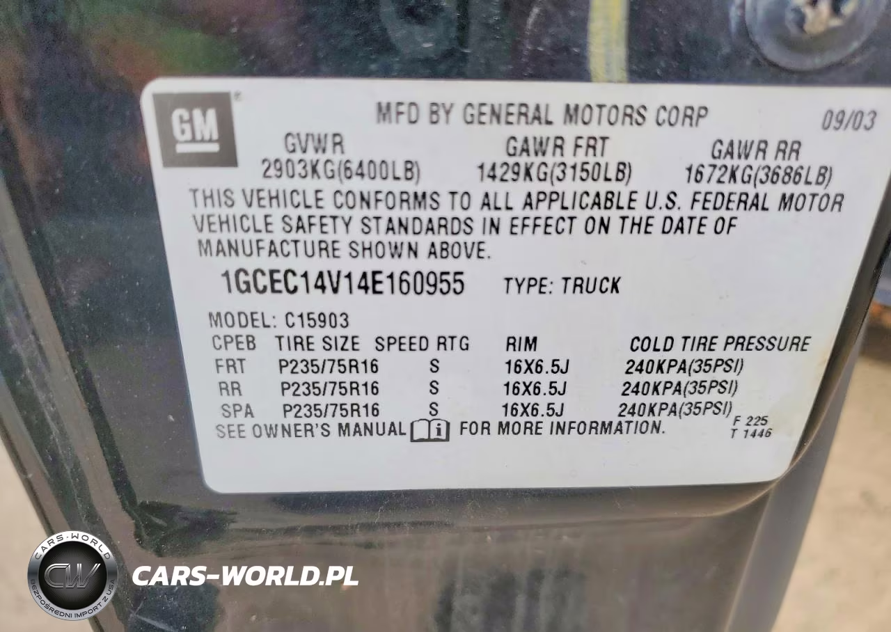 2004 Chevrolet Silverado C1500 VIN:1GCEC14V14E160955 - 12