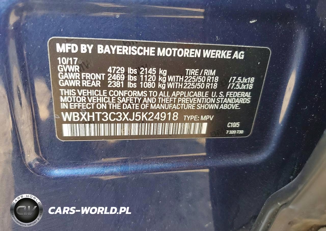 2018 BMW X1 VIN:WBXHT3C3XJ5K24918 - 13