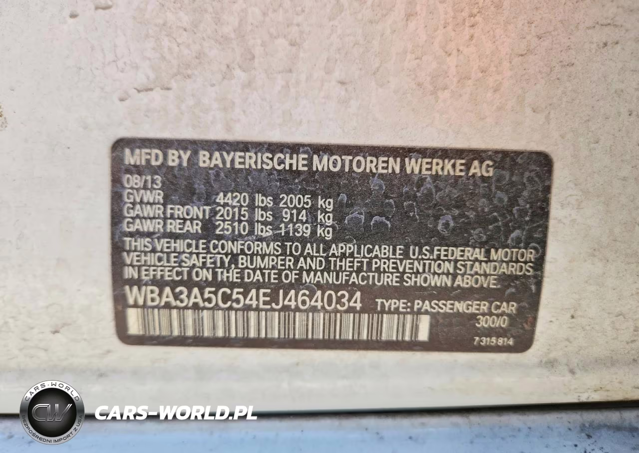 2014 BMW 328 I VIN:WBA3A5C54EJ464034 - 13