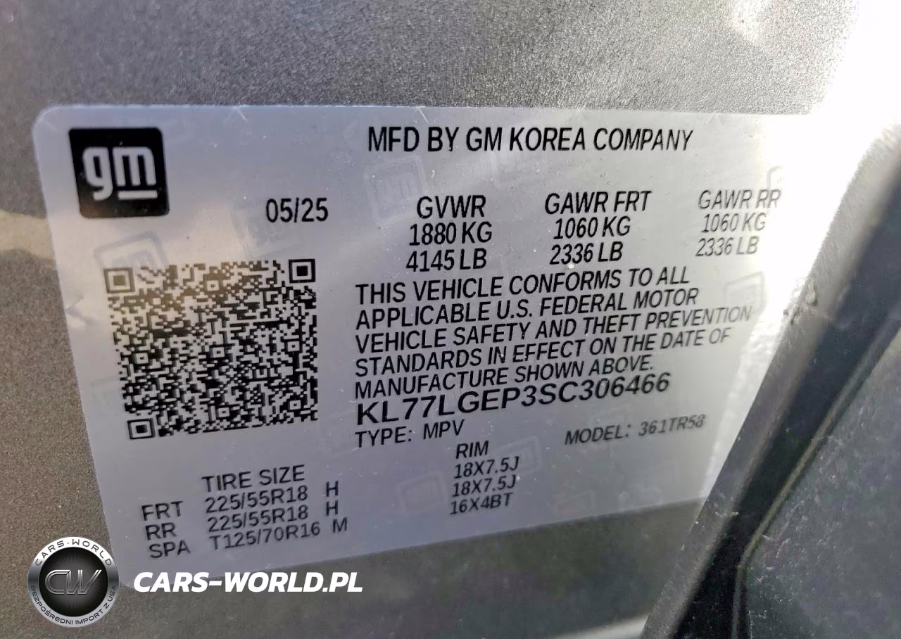 2025 Chevrolet Trax 1Rs VIN:KL77LGEP3SC306466 - 12