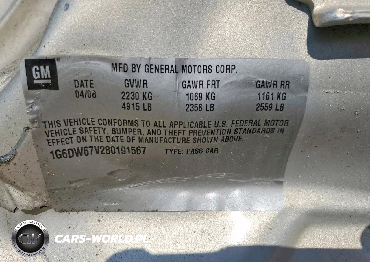 2008 Cadillac Sts VIN:1G6DW67V280191567 - 12