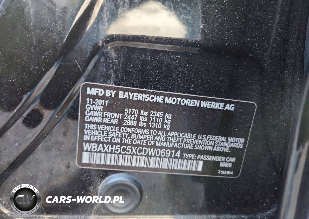 2012 BMW 528 Xi VIN:WBAXH5C5XCDW06914 - 12