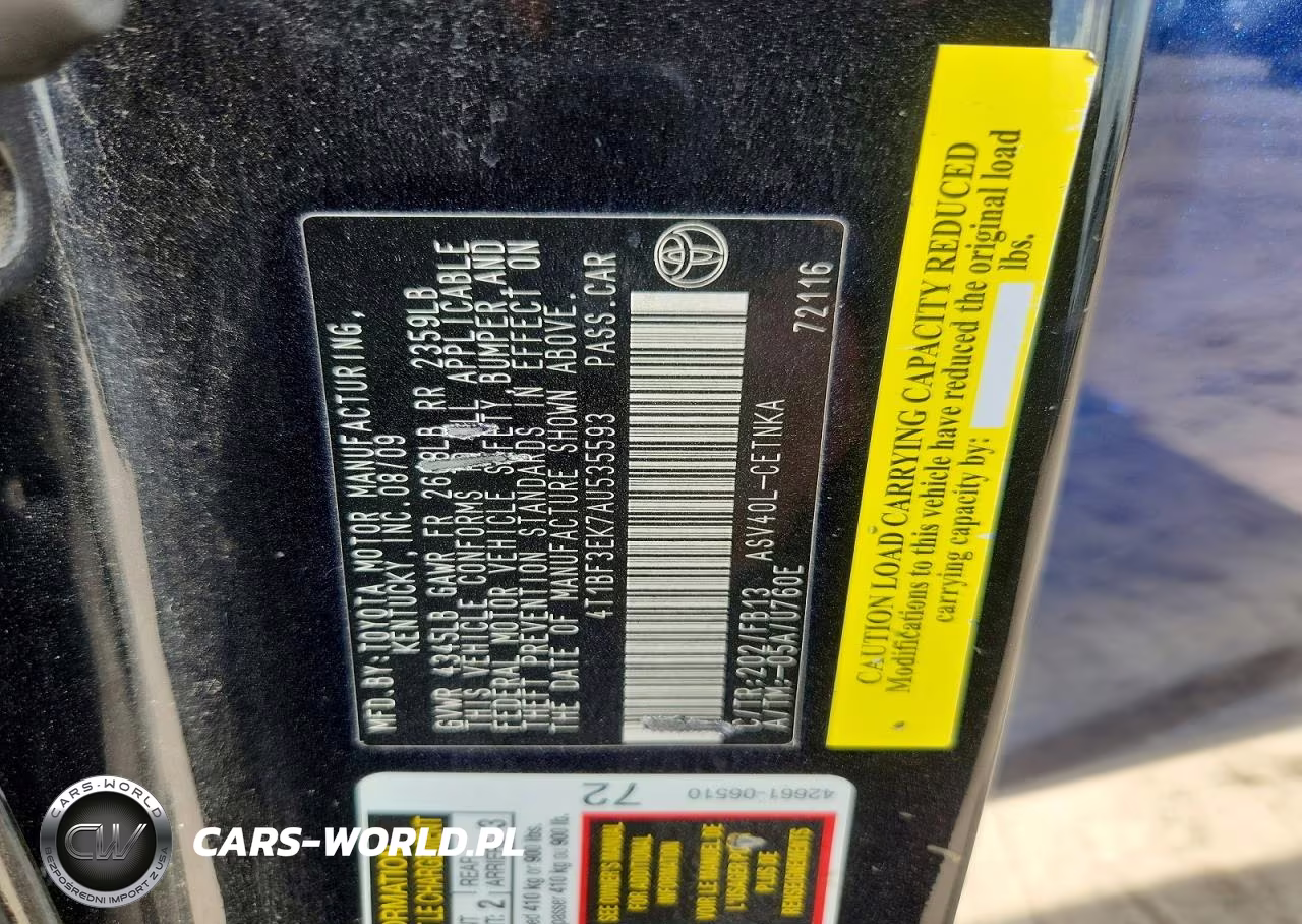 2010 Toyota Camry Le VIN:4T1BF3EK7AU535593 - 13