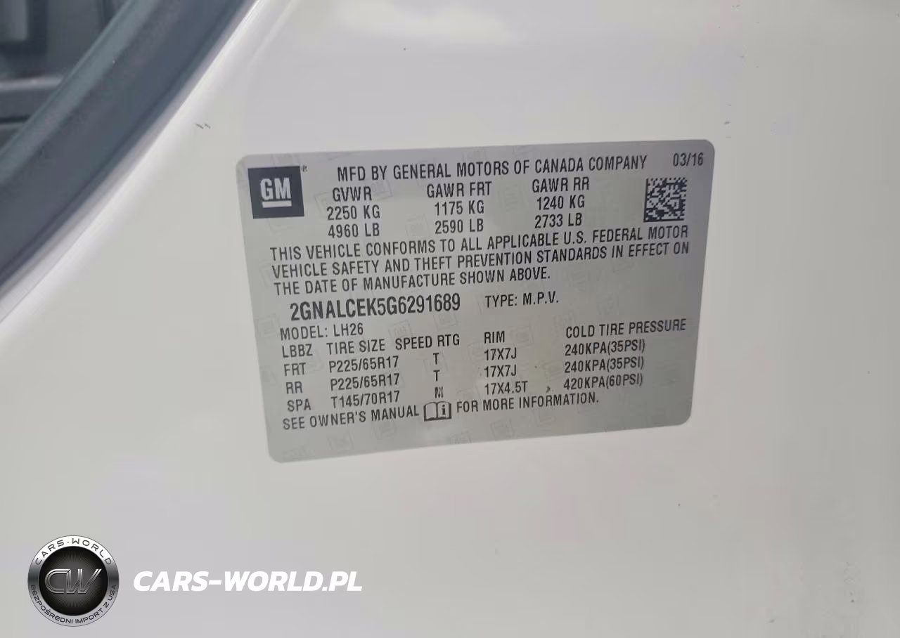 2016 Chevrolet Equinox Lt VIN:2GNALCEK5G6291689 - 14