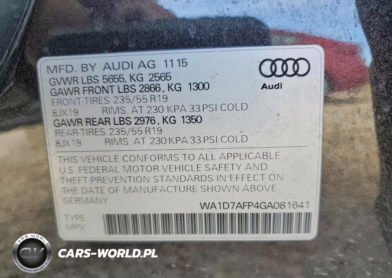 2016 Audi Q5 Premium Plus S-Line VIN:WA1D7AFP4GA081641 - 13