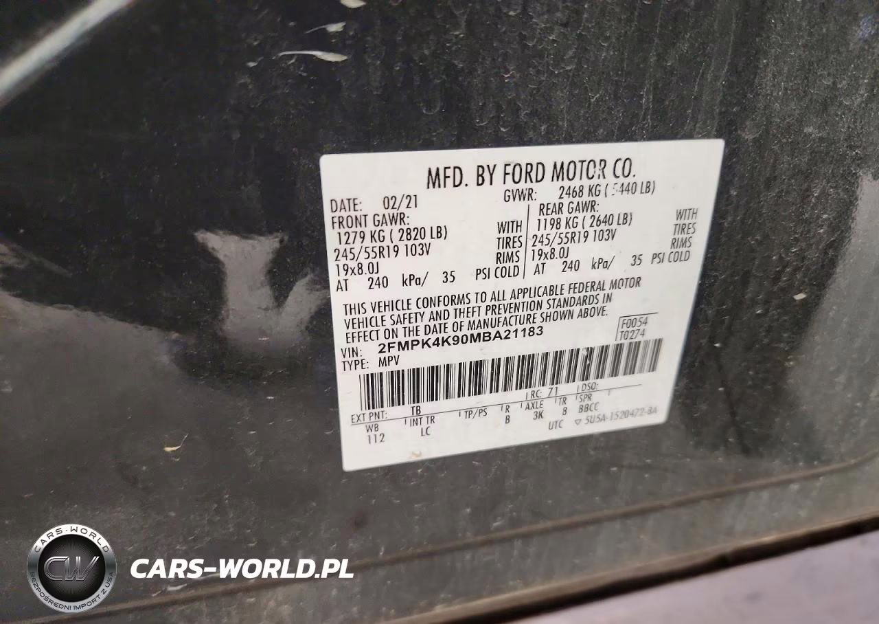 2021 Ford Edge Titanium VIN:2FMPK4K90MBA21183 - 14