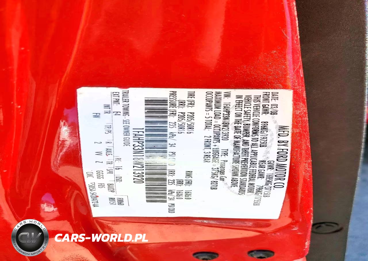2008 Ford Focus Se VIN:1FAHP33N18W213920 - 12