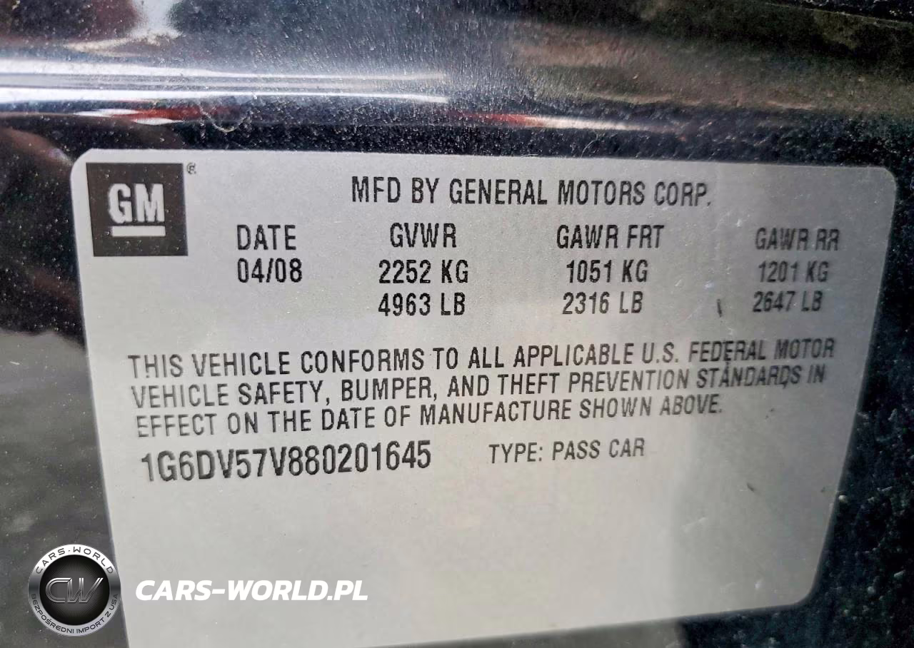 2008 Cadillac Cts Hi Feature V6 VIN:1G6DV57V880201645 - 12