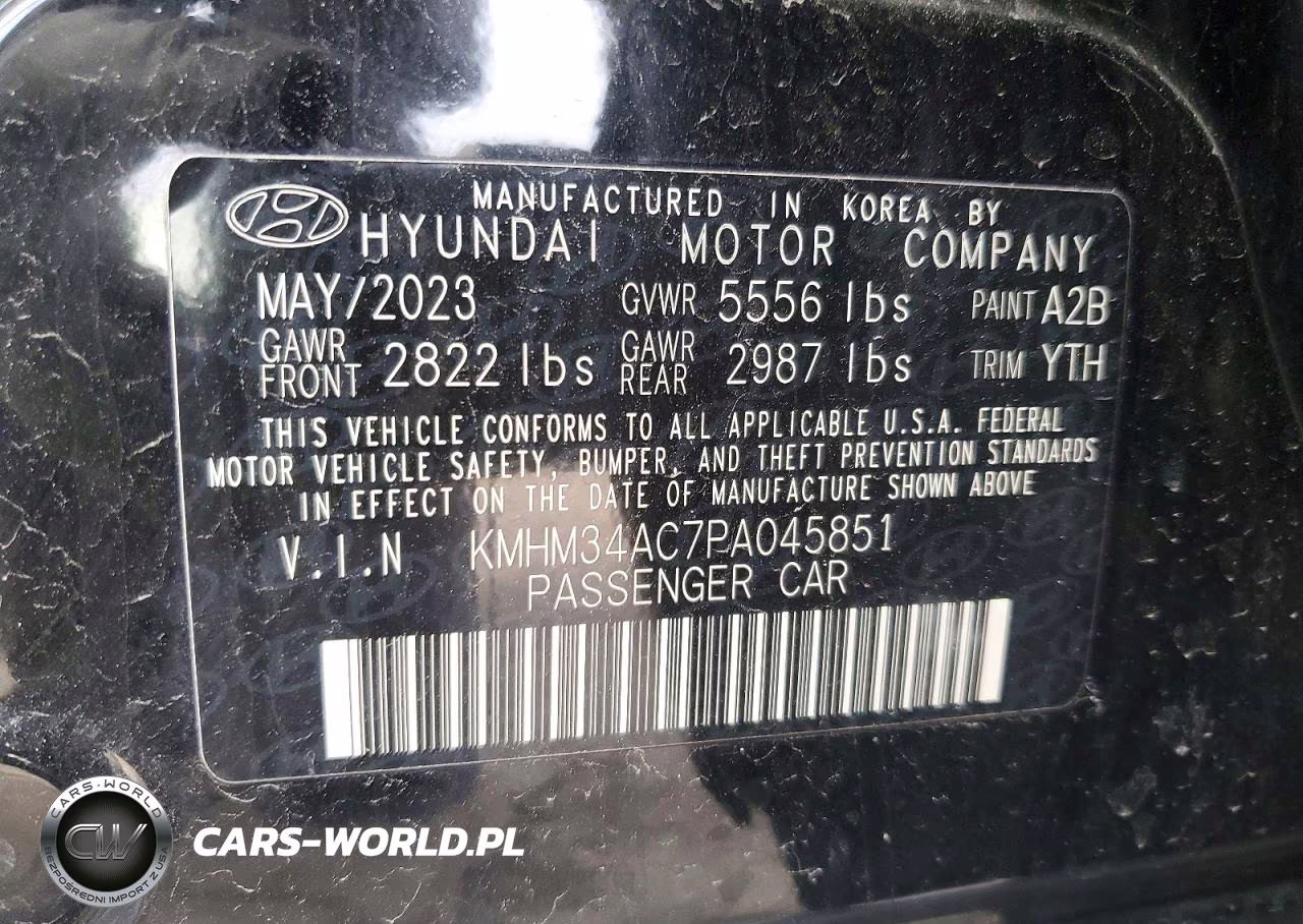 2023 Hyundai Ioniq 6 Sel VIN:KMHM34AC7PA045851 - 12