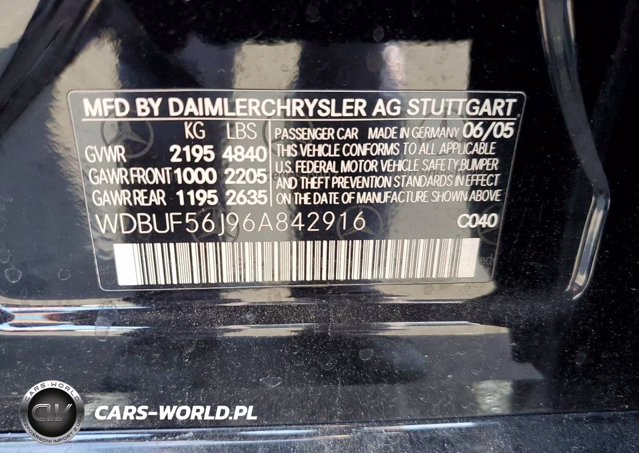 2006 Mercedes-Benz E 350 VIN:WDBUF56J96A842916 - 12