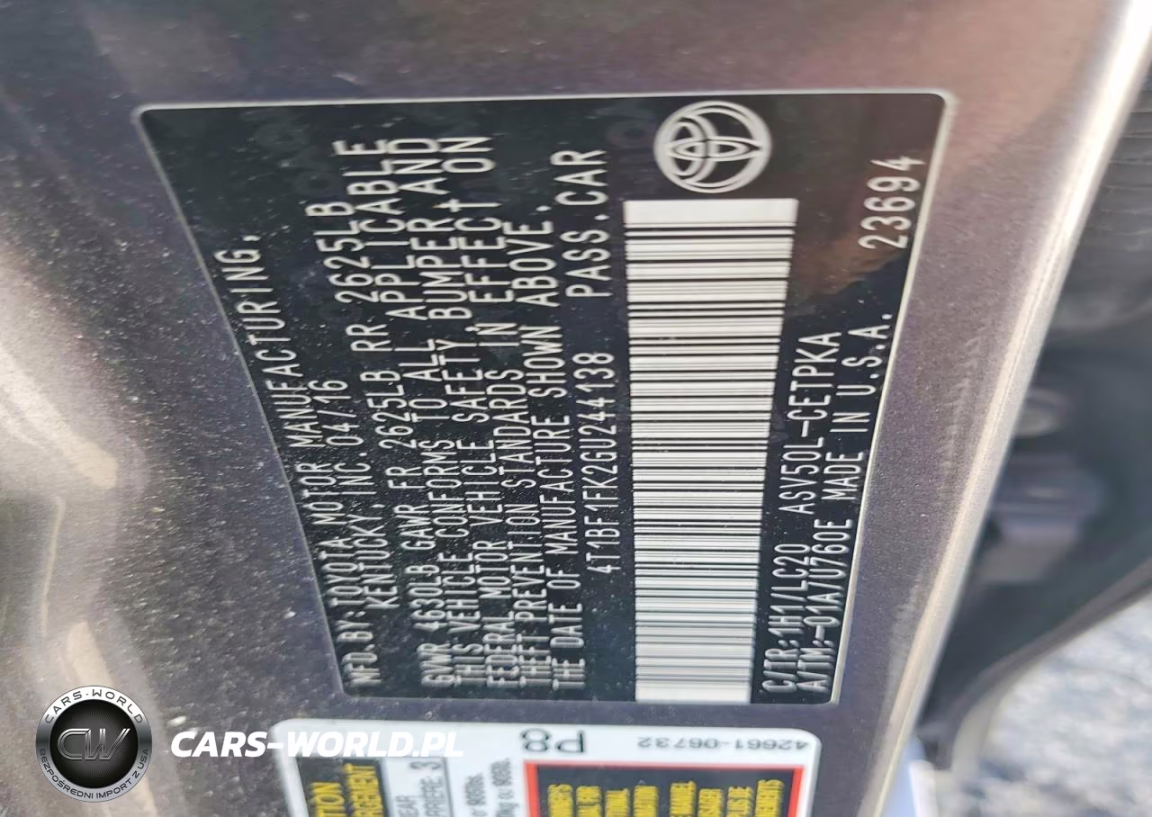 2016 Toyota Camry Xse VIN:4T1BF1FK2GU244138 - 13