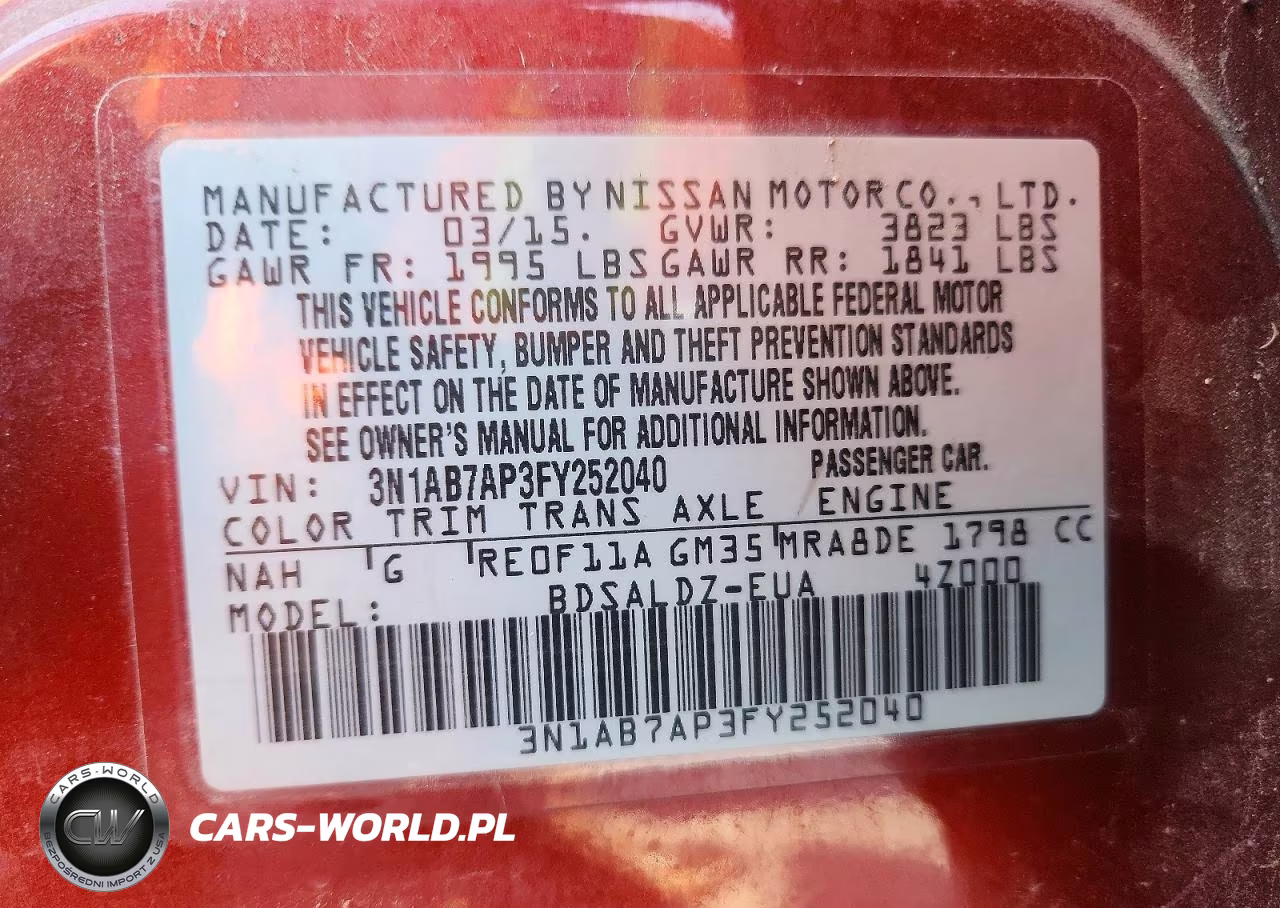 2015 Nissan Sentra Sv VIN:3N1AB7AP3FY252040 - 13