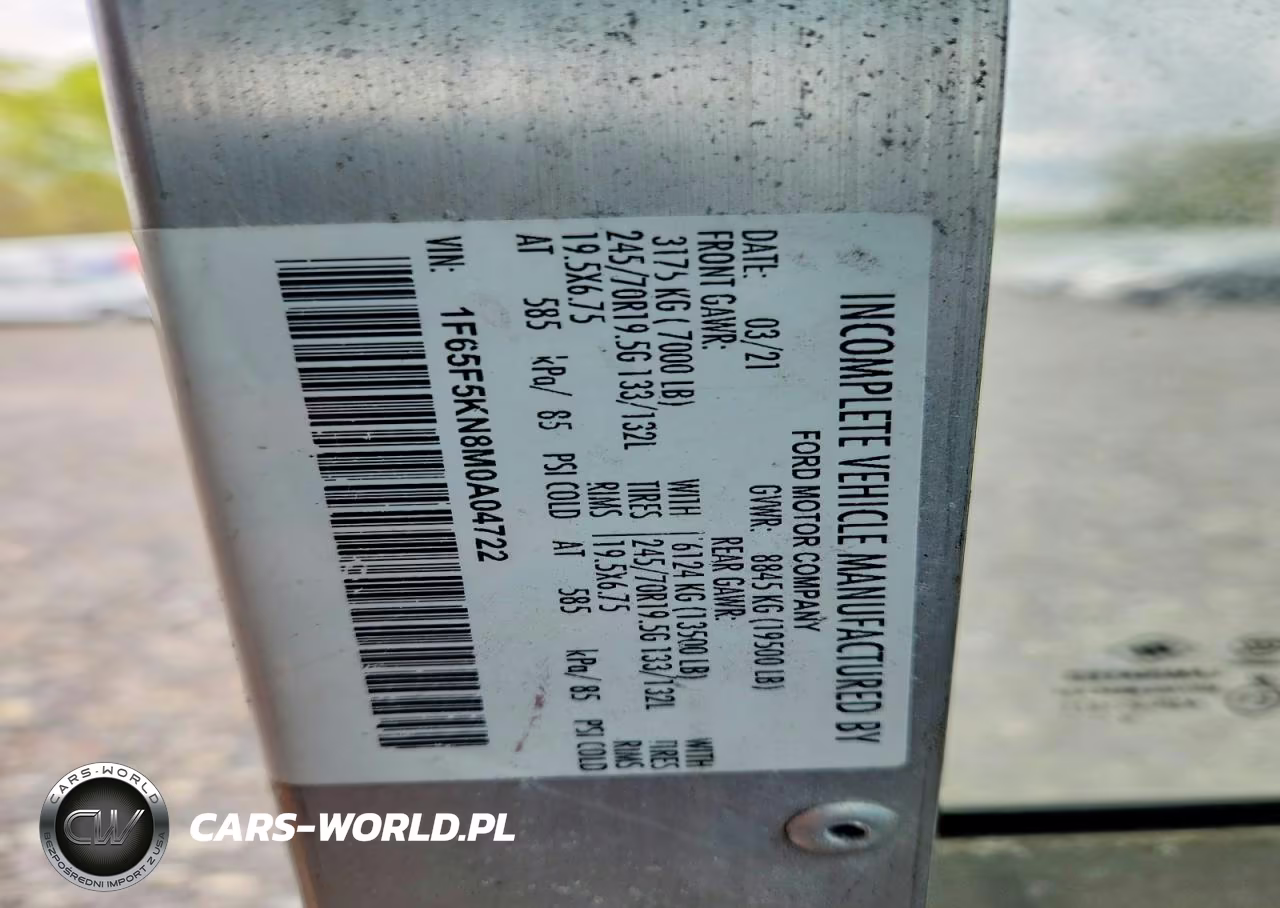 2021 Ford F59 Delivery Truck VIN:1F65F5KN8M0A04722 - 13