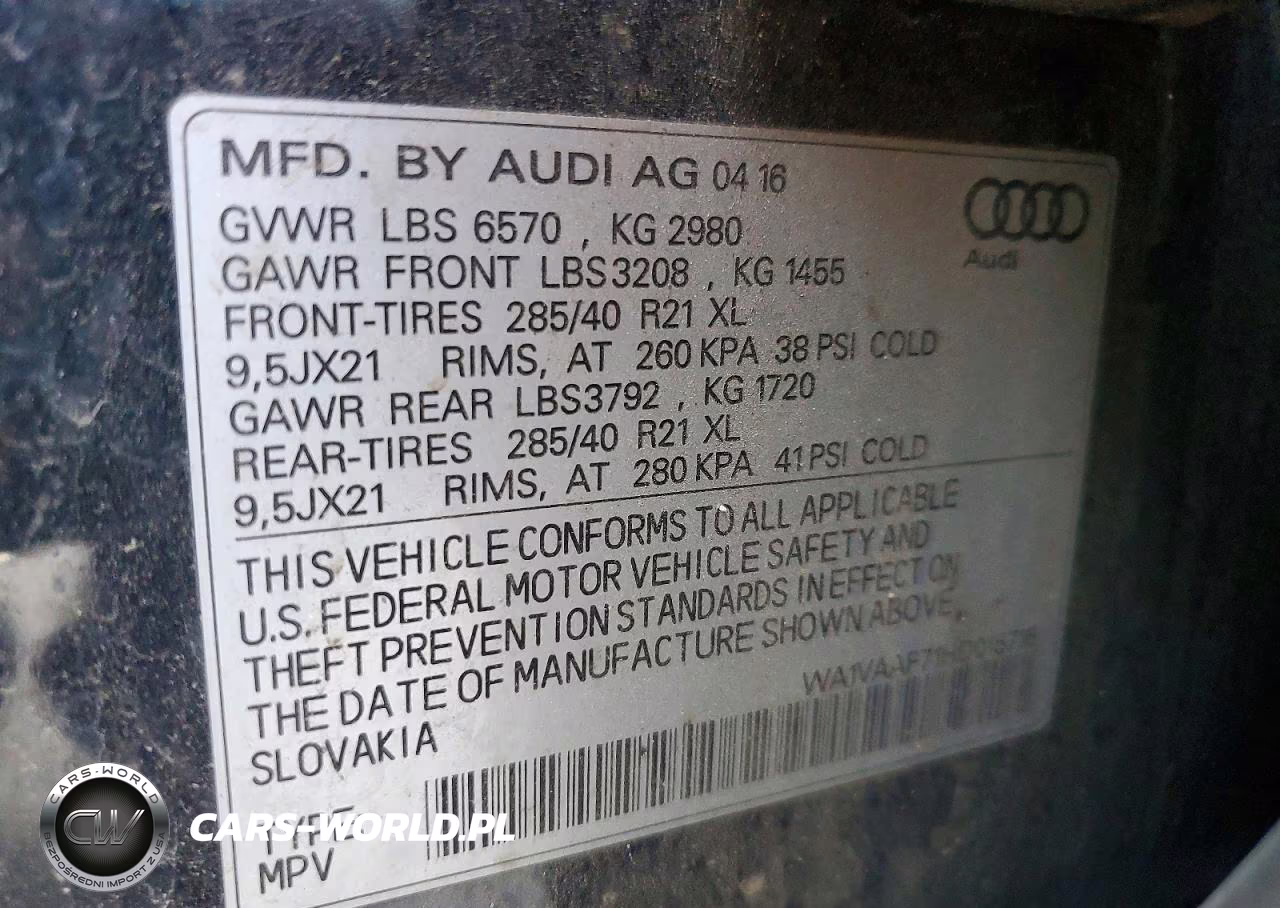 2017 Audi Q7 Prestige VIN:WA1VAAF71HD015716 - 13